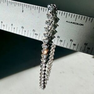 Nordstrom heart-shaped white sapphire tennis bracelet